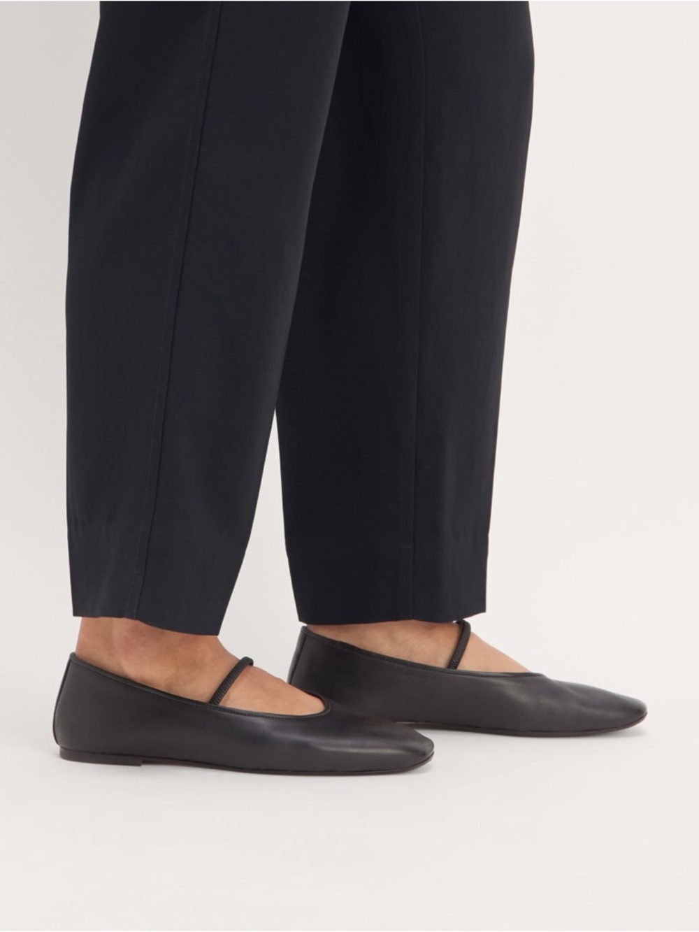 Everlane Mary Jane Flats Black Leather Size 6.5 NWB